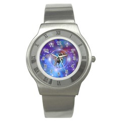 Unicorn Abstract Wave Line Stainless Steel Watch by Wegoenart