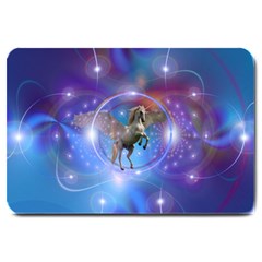 Unicorn Abstract Wave Line Large Doormat  by Wegoenart