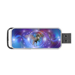 Unicorn Abstract Wave Line Portable Usb Flash (two Sides) by Wegoenart