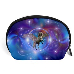 Unicorn Abstract Wave Line Accessory Pouch (large) by Wegoenart