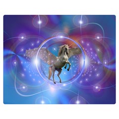 Unicorn Abstract Wave Line Double Sided Flano Blanket (medium)  by Wegoenart