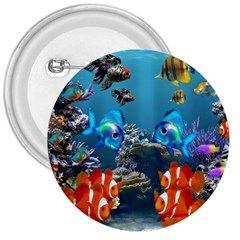 Aquarium Fish Tank Sea Life 3  Buttons by Wegoenart