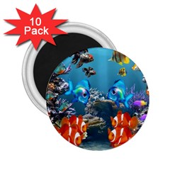 Aquarium Fish Tank Sea Life 2 25  Magnets (10 Pack)  by Wegoenart