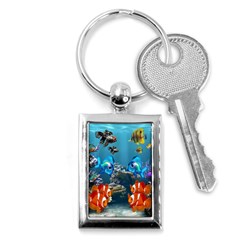 Aquarium Fish Tank Sea Life Key Chain (rectangle) by Wegoenart