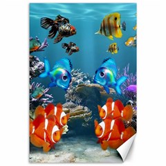 Aquarium Fish Tank Sea Life Canvas 24  X 36  by Wegoenart