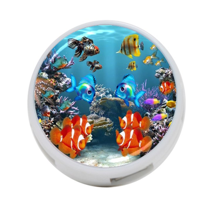 Aquarium Fish Tank Sea Life 4-Port USB Hub (Two Sides)