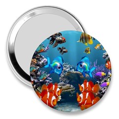 Aquarium Fish Tank Sea Life 3  Handbag Mirrors by Wegoenart