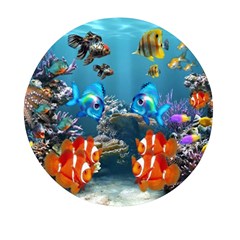 Aquarium Fish Tank Sea Life Mini Round Pill Box by Wegoenart