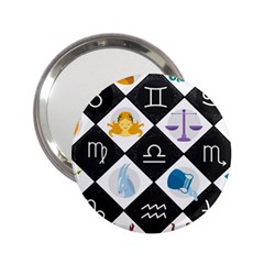 Zodiac Astrology Horoscope Pattern 2 25  Handbag Mirrors by Wegoenart