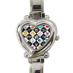 Zodiac Astrology Horoscope Pattern Heart Italian Charm Watch by Wegoenart