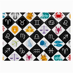 Zodiac Astrology Horoscope Pattern Large Glasses Cloth (2 Sides) by Wegoenart