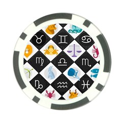 Zodiac Astrology Horoscope Pattern Poker Chip Card Guard by Wegoenart