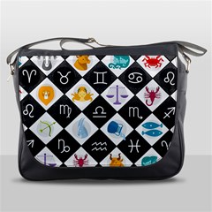 Zodiac Astrology Horoscope Pattern Messenger Bag by Wegoenart