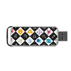 Zodiac Astrology Horoscope Pattern Portable Usb Flash (two Sides) by Wegoenart