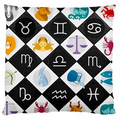 Zodiac Astrology Horoscope Pattern Standard Flano Cushion Case (one Side) by Wegoenart