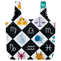 Zodiac Astrology Horoscope Pattern Full Print Recycle Bag (xxl) by Wegoenart