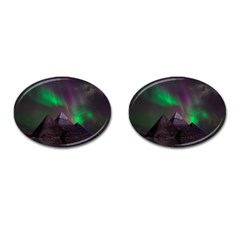 Fantasy Pyramid Mystic Space Cufflinks (oval) by Wegoenart