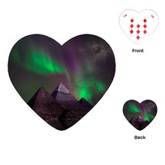 Fantasy Pyramid Mystic Space Playing Cards Single Design (heart) by Wegoenart