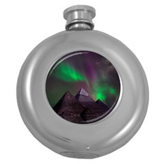 Fantasy Pyramid Mystic Space Round Hip Flask (5 Oz) by Wegoenart