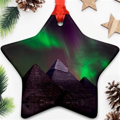 Fantasy Pyramid Mystic Space Star Ornament (two Sides) by Wegoenart