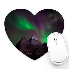 Fantasy Pyramid Mystic Space Heart Mousepads by Wegoenart