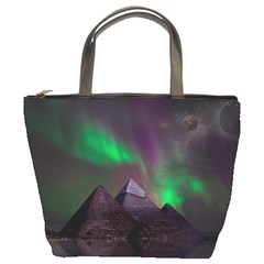 Fantasy Pyramid Mystic Space Bucket Bag by Wegoenart