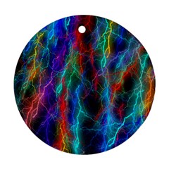 Wizzard Flash Flashes Template Abstract Round Ornament (two Sides) by Wegoenart