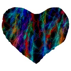 Wizzard Flash Flashes Template Abstract Large 19  Premium Heart Shape Cushions by Wegoenart