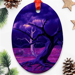 Forest Night Heaven Cloud Nature Ornament (oval) by Wegoenart