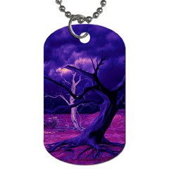 Forest Night Heaven Cloud Nature Dog Tag (two Sides) by Wegoenart