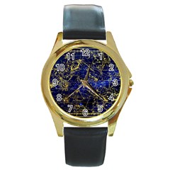 Constellation Perseus Andromeda Galaxy Round Gold Metal Watch by Wegoenart