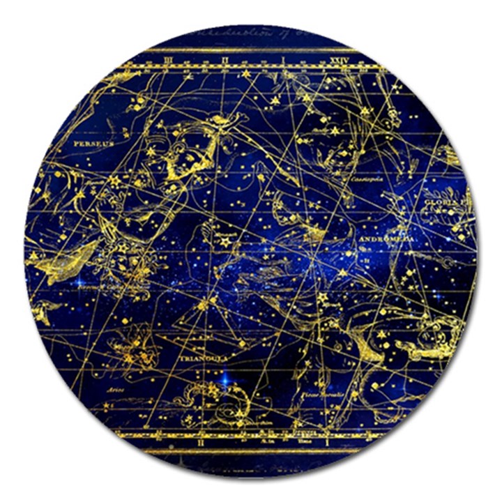 Constellation Perseus Andromeda Galaxy Magnet 5  (Round)