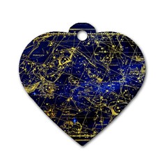 Constellation Perseus Andromeda Galaxy Dog Tag Heart (one Side) by Wegoenart