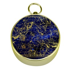 Constellation Perseus Andromeda Galaxy Gold Compasses by Wegoenart