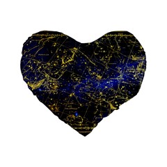 Constellation Perseus Andromeda Galaxy Standard 16  Premium Flano Heart Shape Cushions by Wegoenart