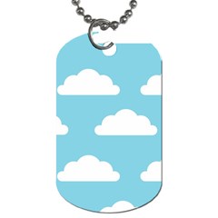 Clouds Blue Pattern Dog Tag (one Side) by ConteMonfrey