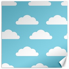 Clouds Blue Pattern Canvas 16  X 16  by ConteMonfrey