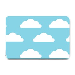 Clouds Blue Pattern Small Doormat  by ConteMonfrey