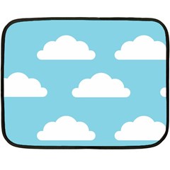 Clouds Blue Pattern Double Sided Fleece Blanket (mini)  by ConteMonfrey