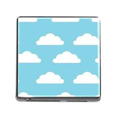 Clouds Blue Pattern Memory Card Reader (square 5 Slot) by ConteMonfrey