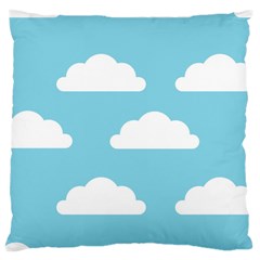 Clouds Blue Pattern Large Cushion Case (one Side) by ConteMonfrey