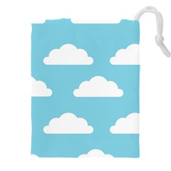 Clouds Blue Pattern Drawstring Pouch (4xl) by ConteMonfrey