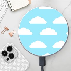 Clouds Blue Pattern Wireless Charger by ConteMonfrey