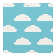 Clouds Blue Pattern Banner And Sign 4  X 4  by ConteMonfrey