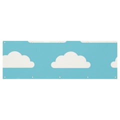 Clouds Blue Pattern Banner And Sign 12  X 4  by ConteMonfrey