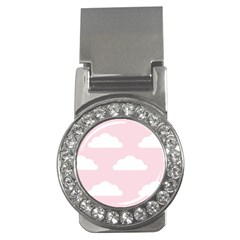 Clouds Pink Pattern   Money Clips (cz)  by ConteMonfrey