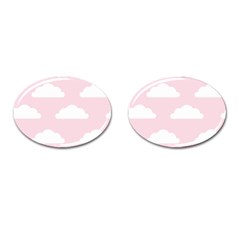 Clouds Pink Pattern   Cufflinks (oval) by ConteMonfrey