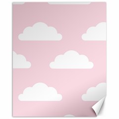 Clouds Pink Pattern   Canvas 16  X 20  by ConteMonfrey