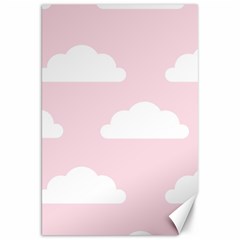 Clouds Pink Pattern   Canvas 20  X 30  by ConteMonfrey