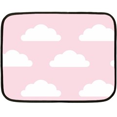 Clouds Pink Pattern   Fleece Blanket (mini) by ConteMonfrey